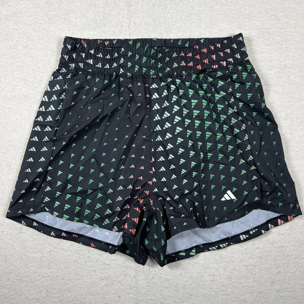 Adidas Shorts‎ Womens XS Black AEROREADY HR7783 Training Running Logo Print